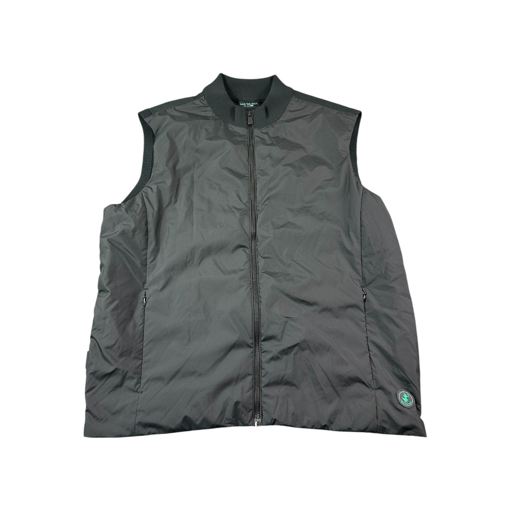Save The Duck Mens Plumtech Recycled Synthetic‎ Down Full Zip Puffer Vest Black